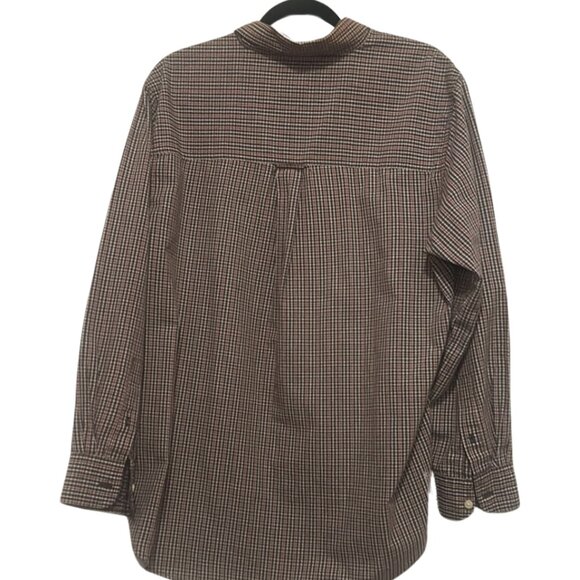 CHAPS Easy Care Men's L Plaid Button Up Long Sleeve Shirt Size Large - Picture 3 of 5